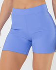 Shorts Peônia Azul Cerúleo Canelado — foto 5