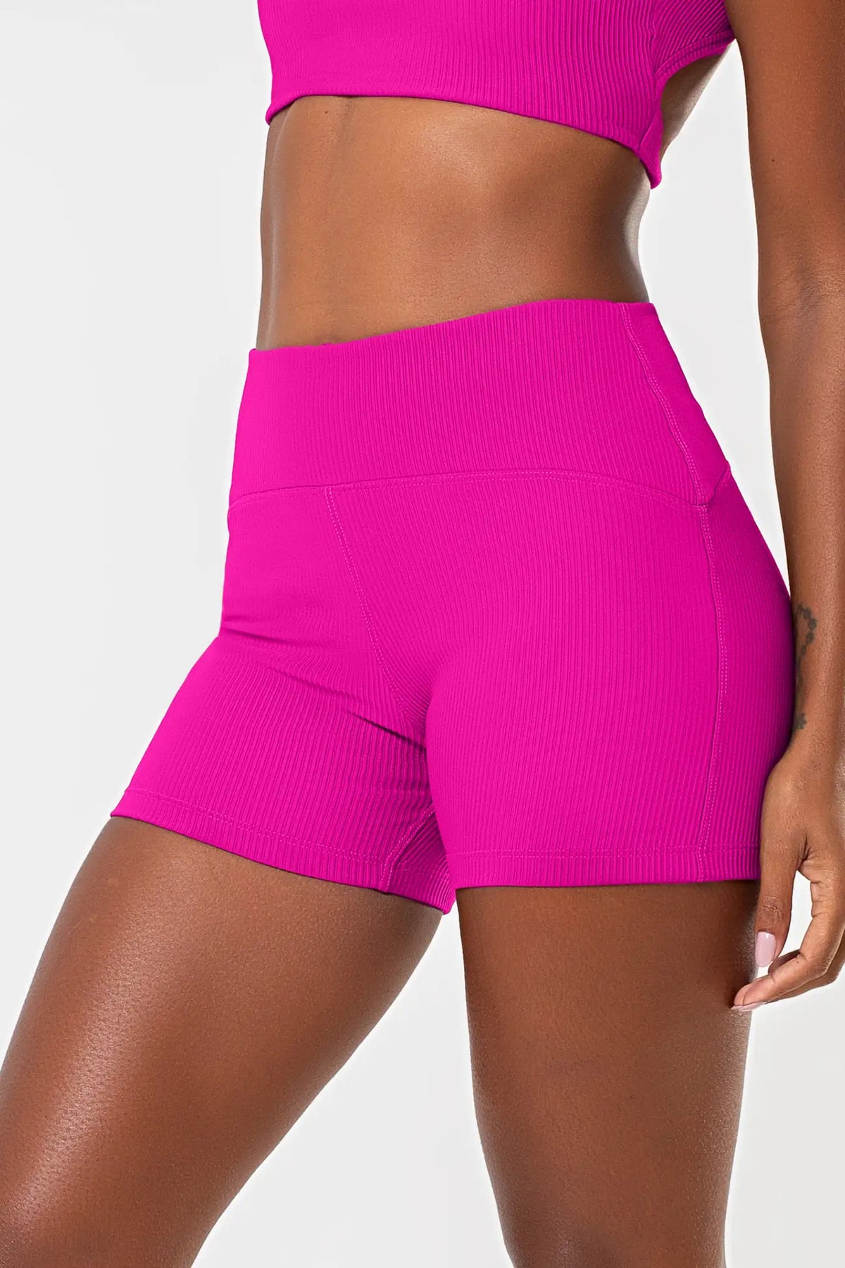 Shorts Lótus Pink Canelado — foto 4