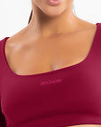 Cropped Lótus Bordô — foto 3