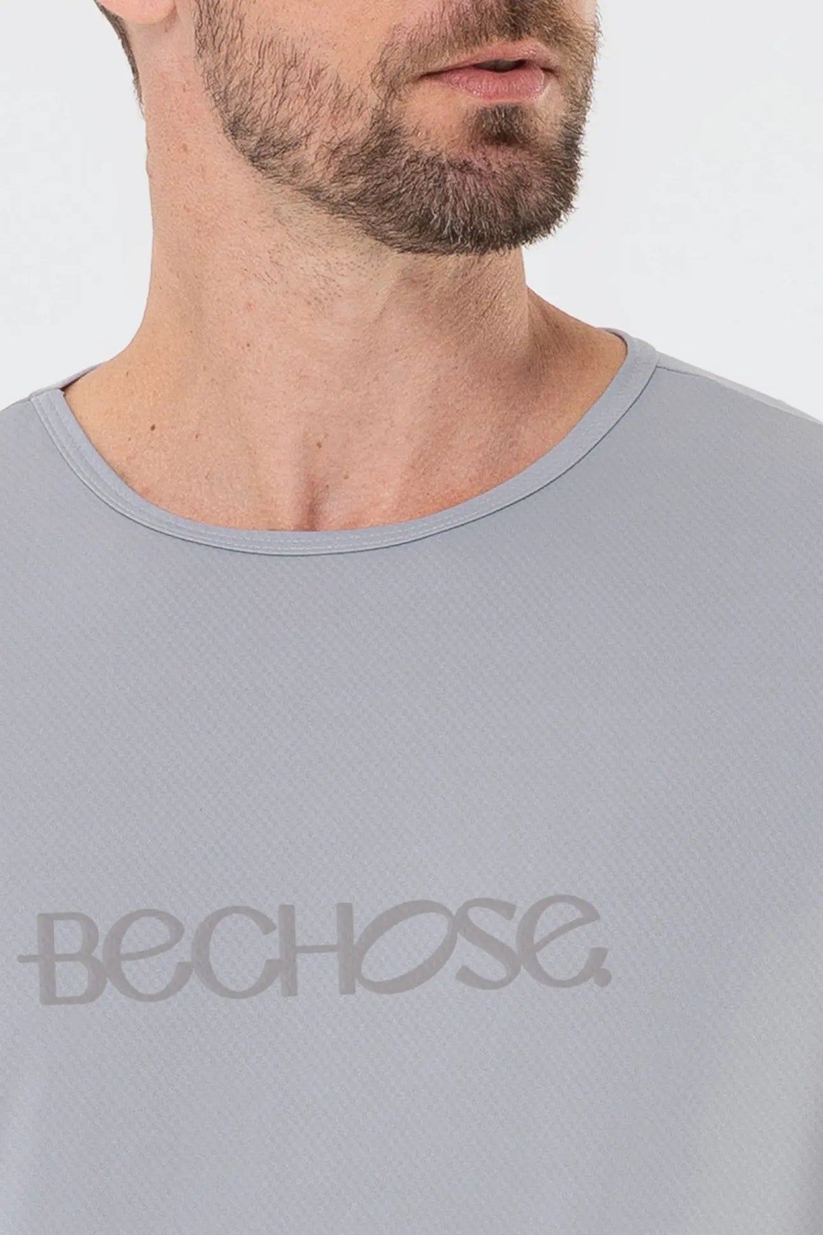 Camiseta Dry Básica Masculina Cinza — foto 3