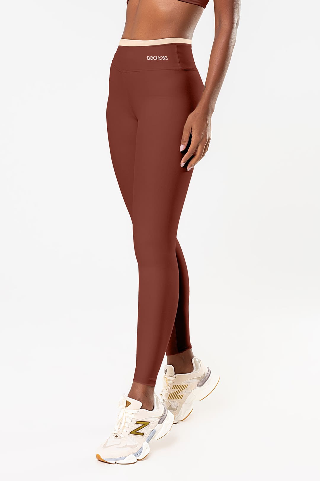 Legging Amarilis Marrom / Cream — foto 4