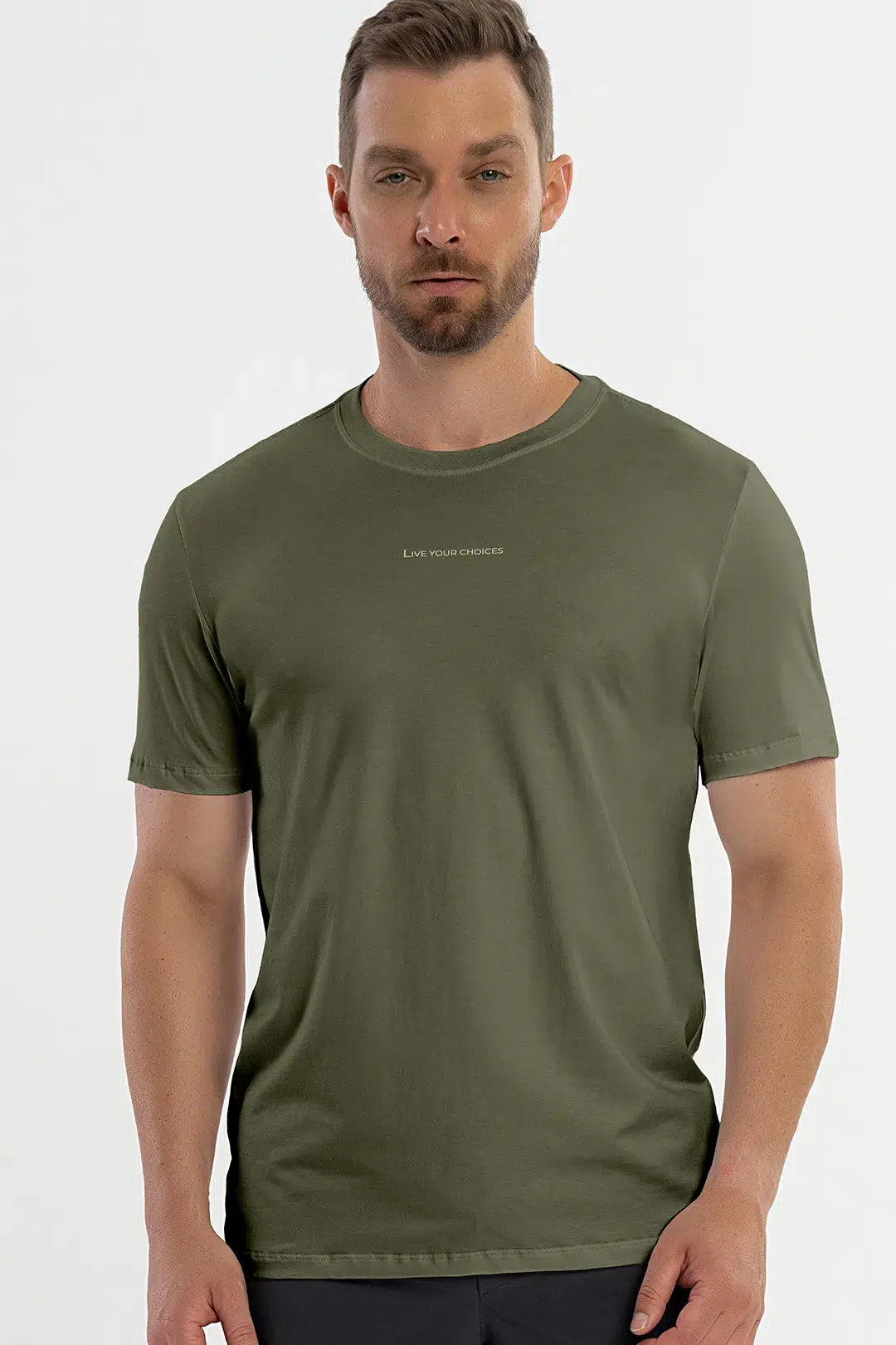 Camiseta Pima Carvalho Verde Croco — foto 1