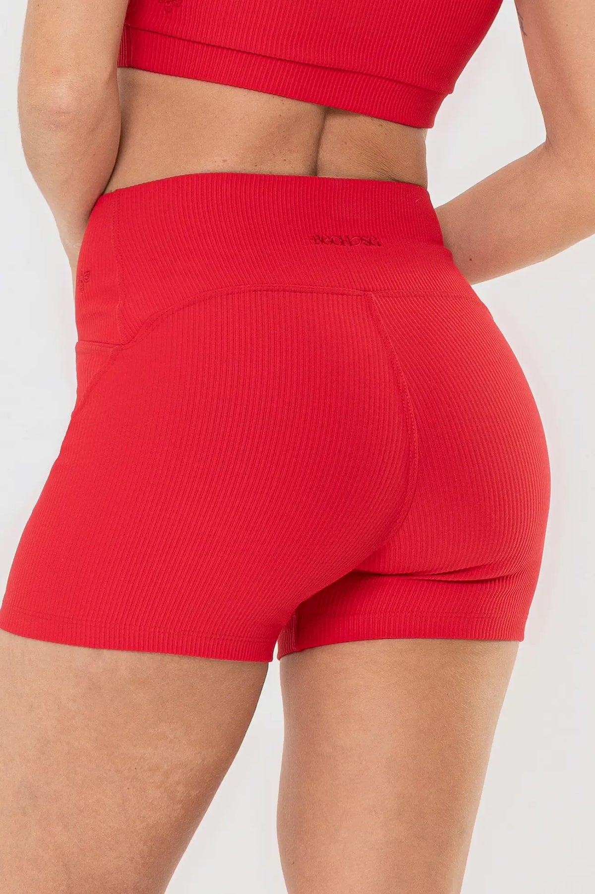 Shorts Lótus 2.0  Vermelho Scarlet Canelado — foto 2