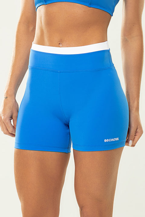 Shorts Amarílis Azul Santorini / Branco