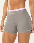 Shorts Amarilis Cinza Canelado / Rosa Balerine — foto 4