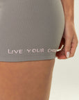 Shorts Amarilis Cinza Canelado / Rosa Balerine — foto 8
