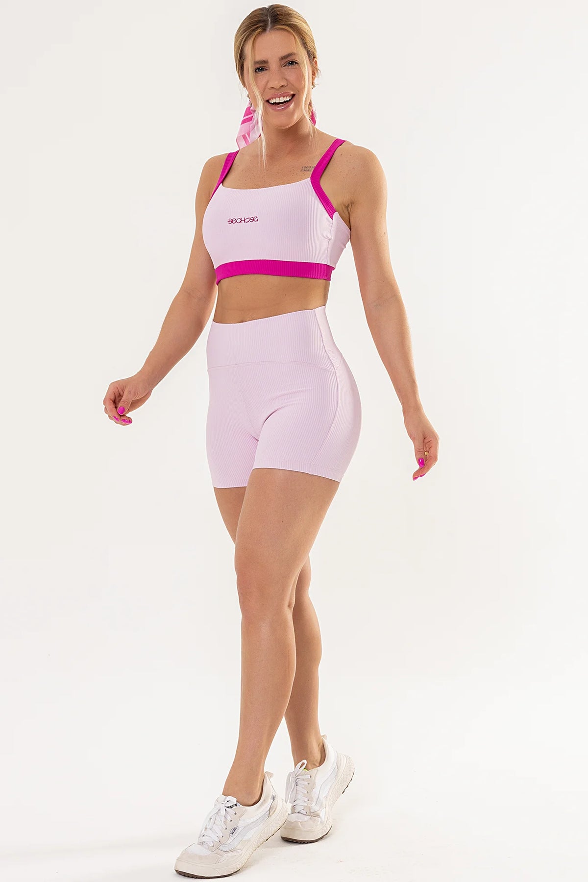 Shorts Lótus Rosa Cand Canelado — foto 5