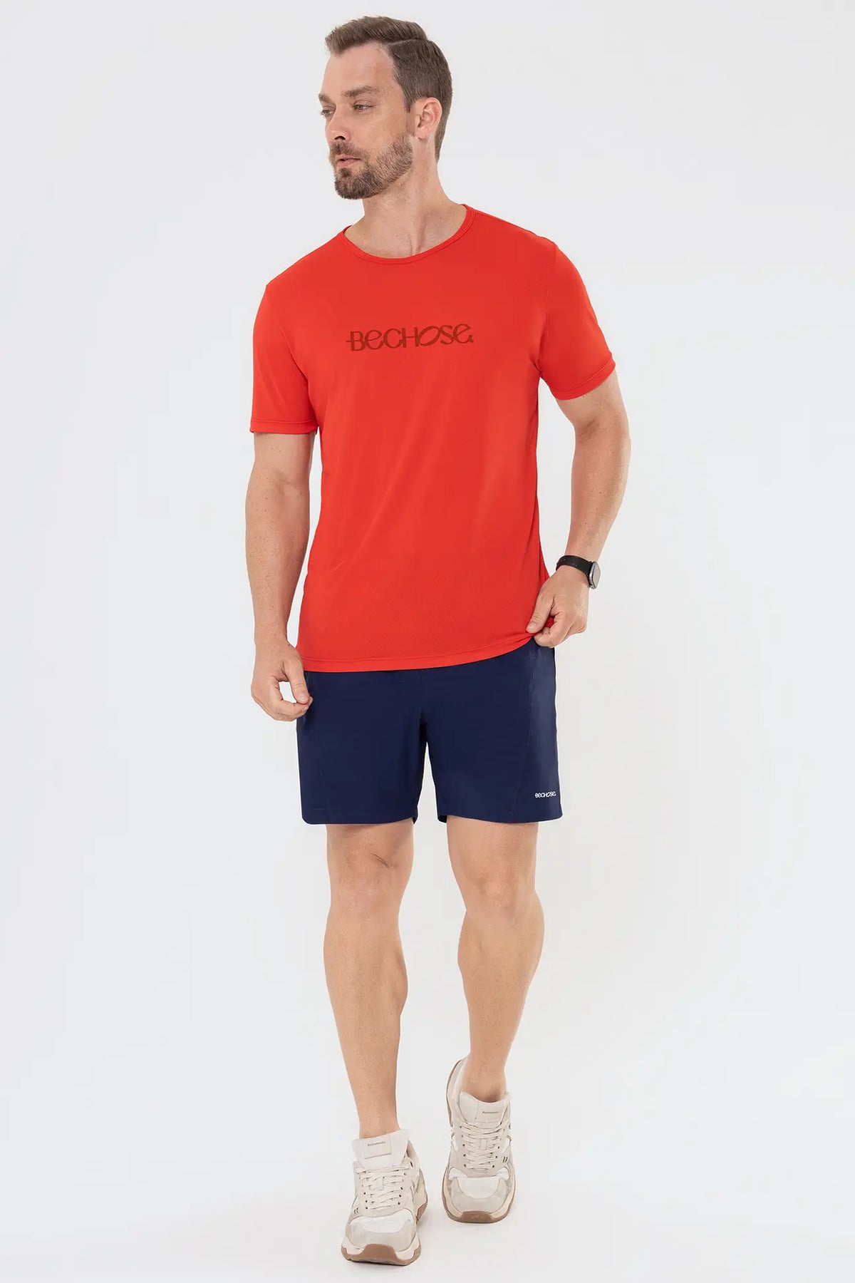 Camiseta Dry Básica Masculina Vermelha — foto 5