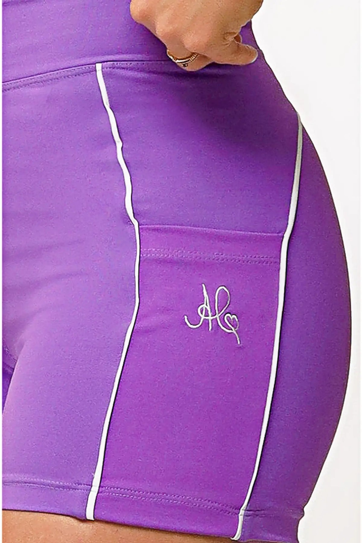 Shorts Aurora Violeta / Branco — foto 4