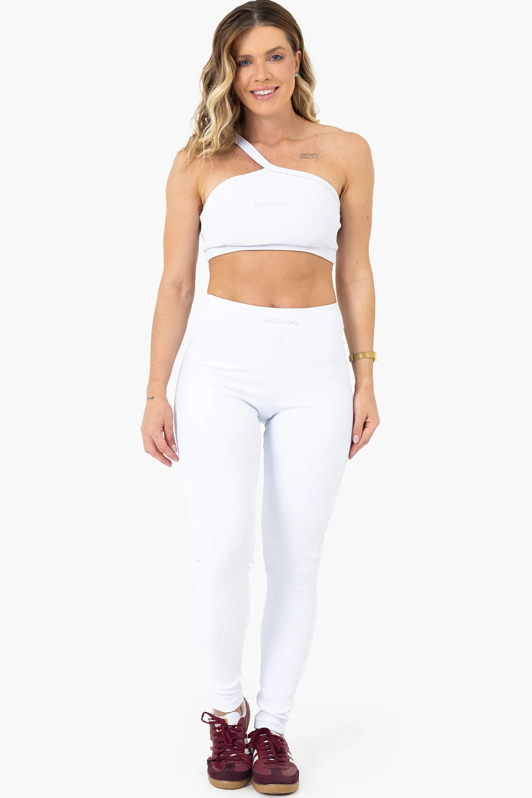 Legging Peônia Branco Canelado — foto 7