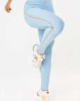 Legging Iris Azul Ice Canelado / Castanho — foto 3