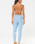 Legging Iris Azul Ice Canelado / Castanho — foto 6