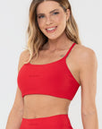 Top Flor Vermelho Scarlet Canelado — foto 4