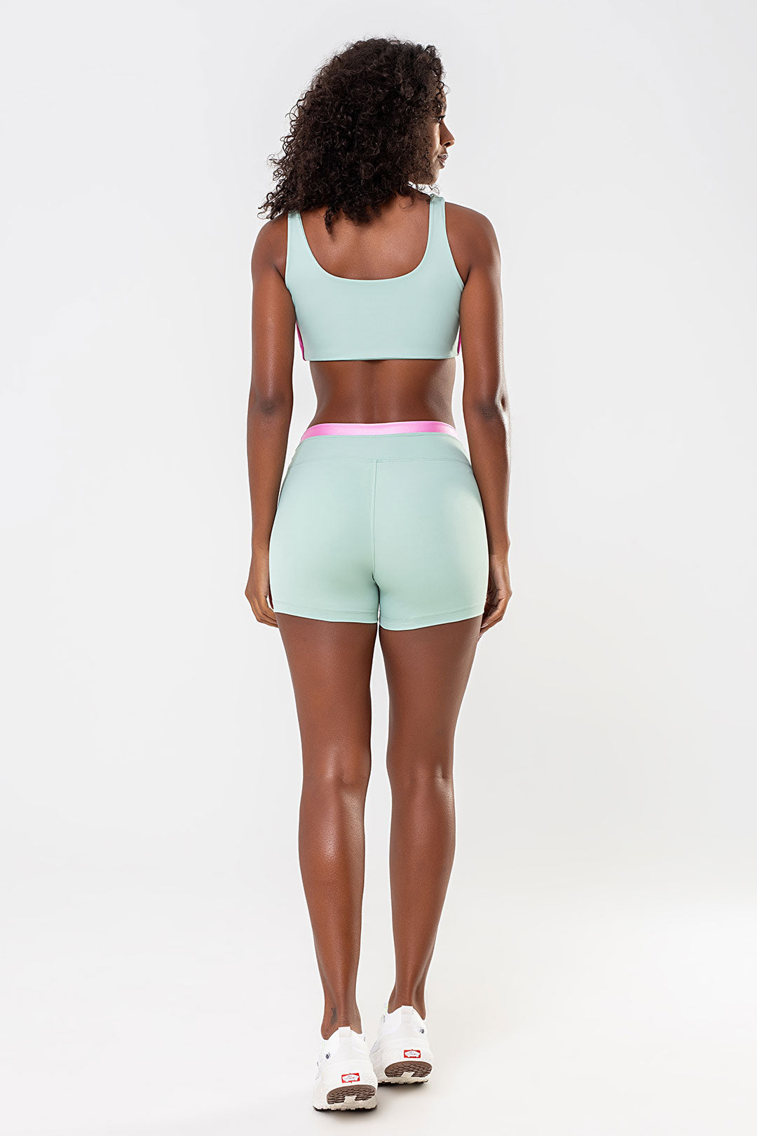 Top Amarílis Verde Jade / Rosa Sorvete Glow — foto 7
