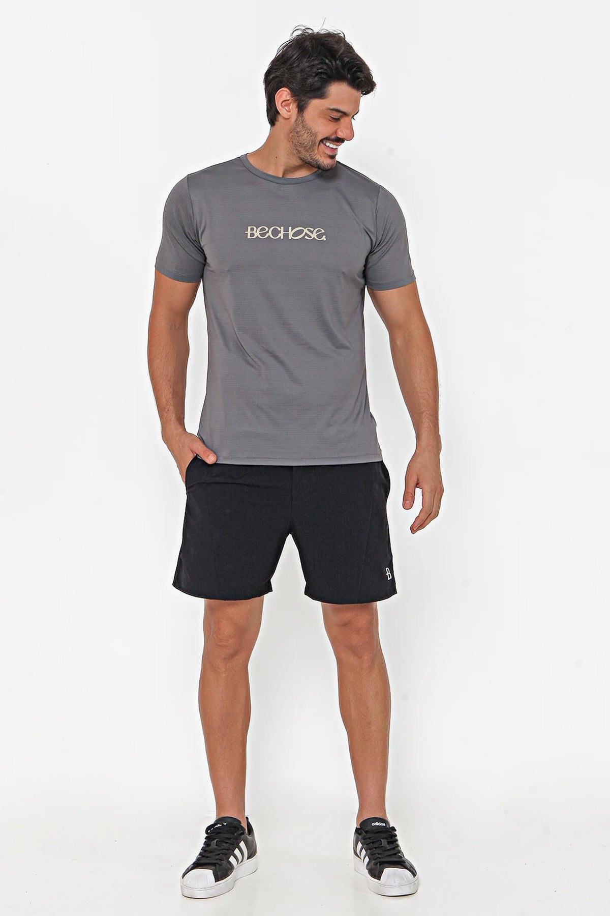 Camiseta Dry Bchose Chumbo / Bege — foto 4