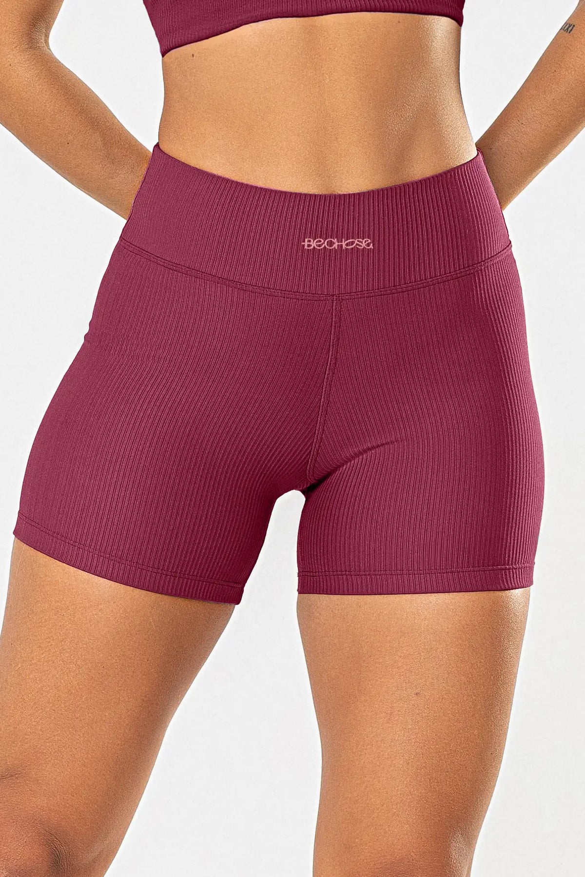 Shorts Perpétua Cranberry Canelado — foto 1
