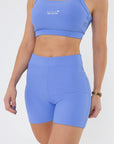 Shorts Peônia Azul Cerúleo Canelado — foto 6