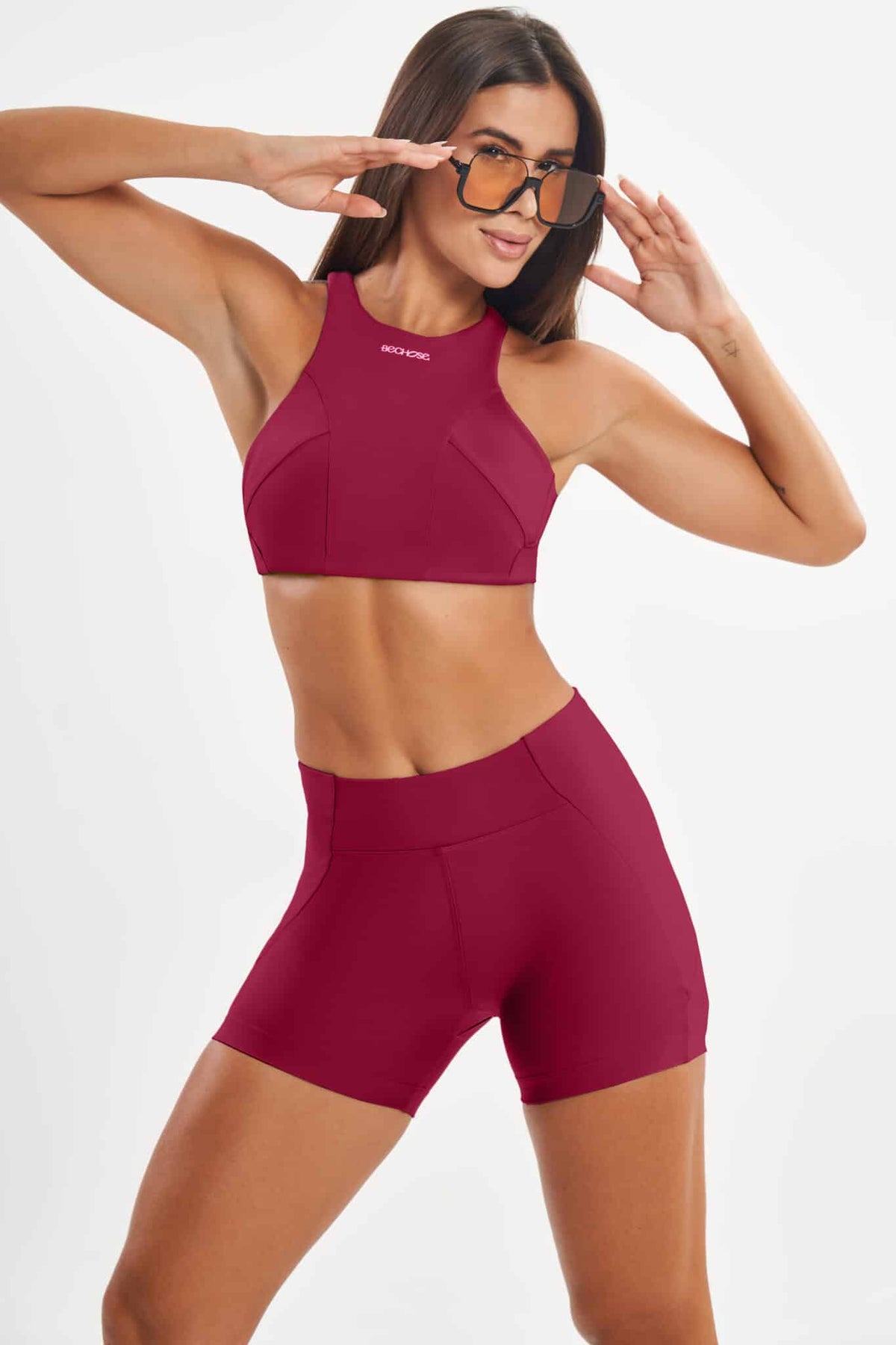 Shorts Hibisco Bordô — foto 4