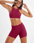 Shorts Hibisco Bordô — foto 4