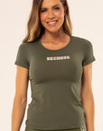 Blusa Dry Básica Feminina Verde Croco
