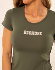Blusa Dry Básica Feminina Verde Croco — foto 3
