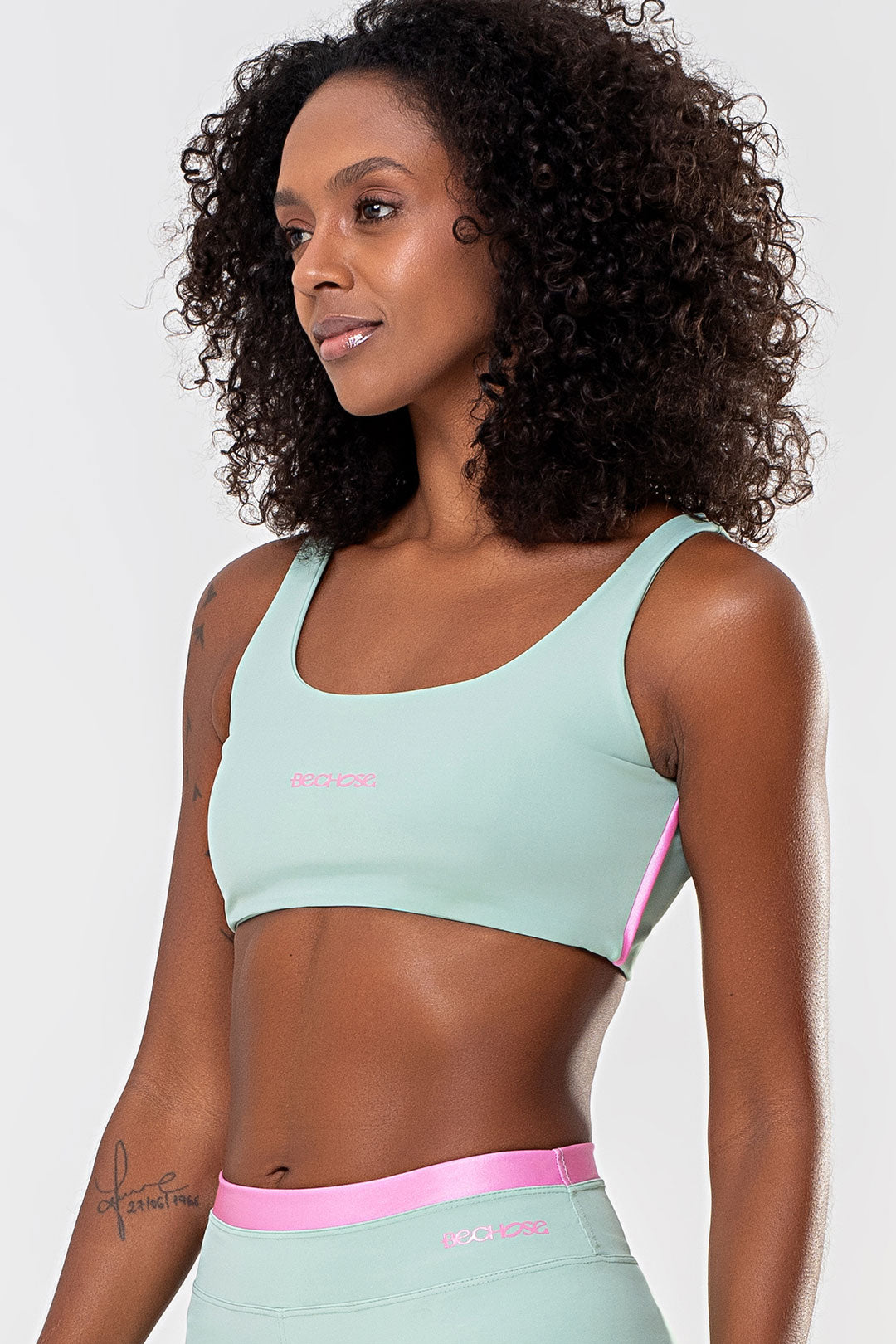 Top Amarílis Verde Jade / Rosa Sorvete Glow — foto 4