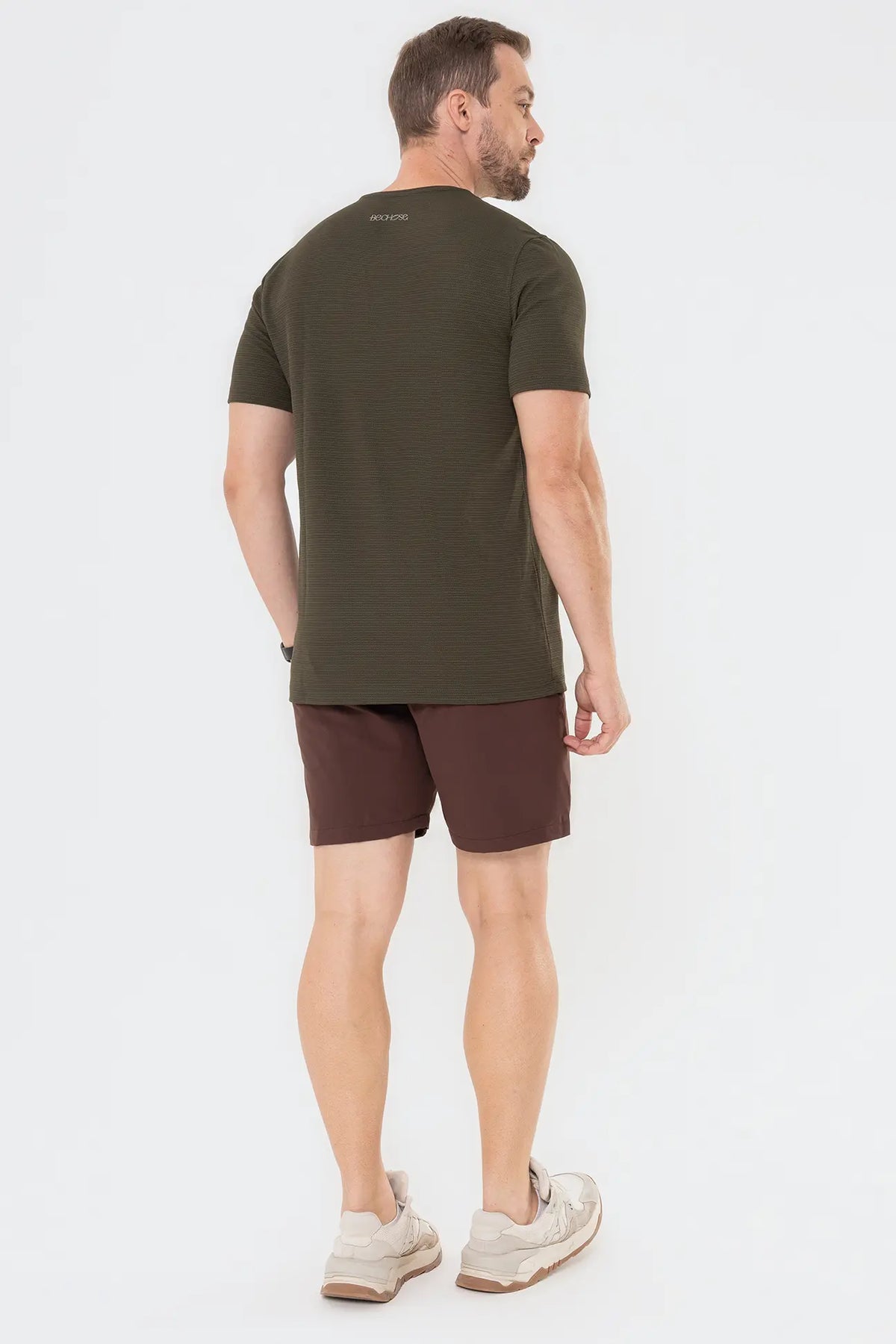 Camiseta Casual Tech Verde Militar — foto 7