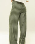 Calça Violeta Risca de Giz Verde Croco — foto 2