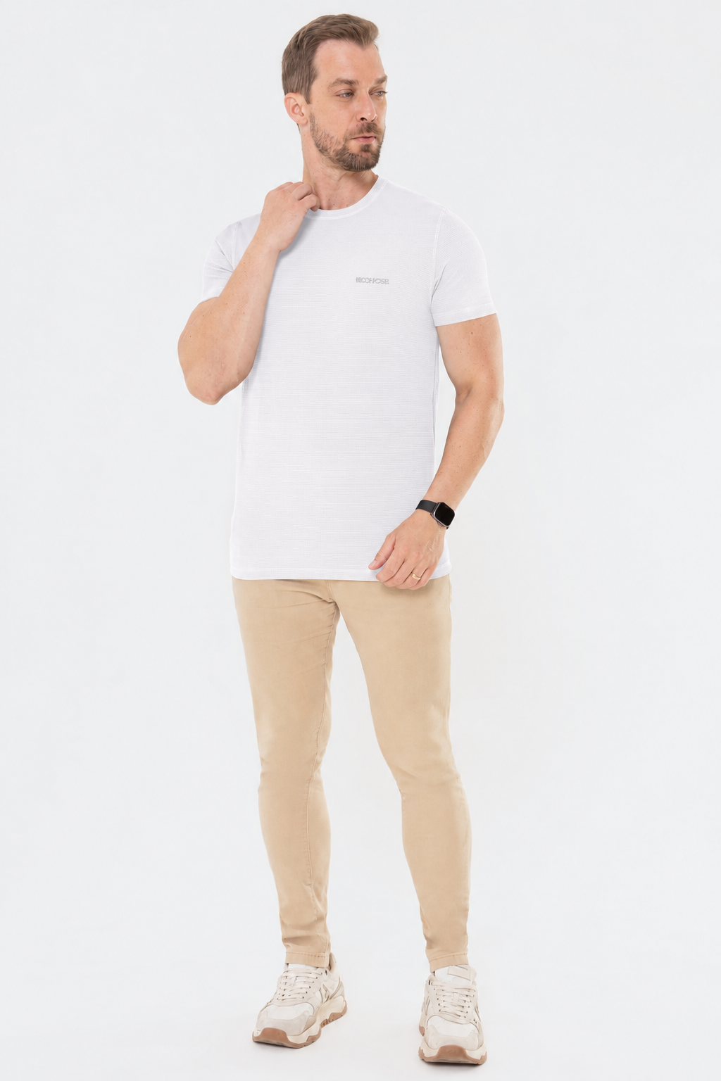 Camiseta Casual Tech Branco — foto 4
