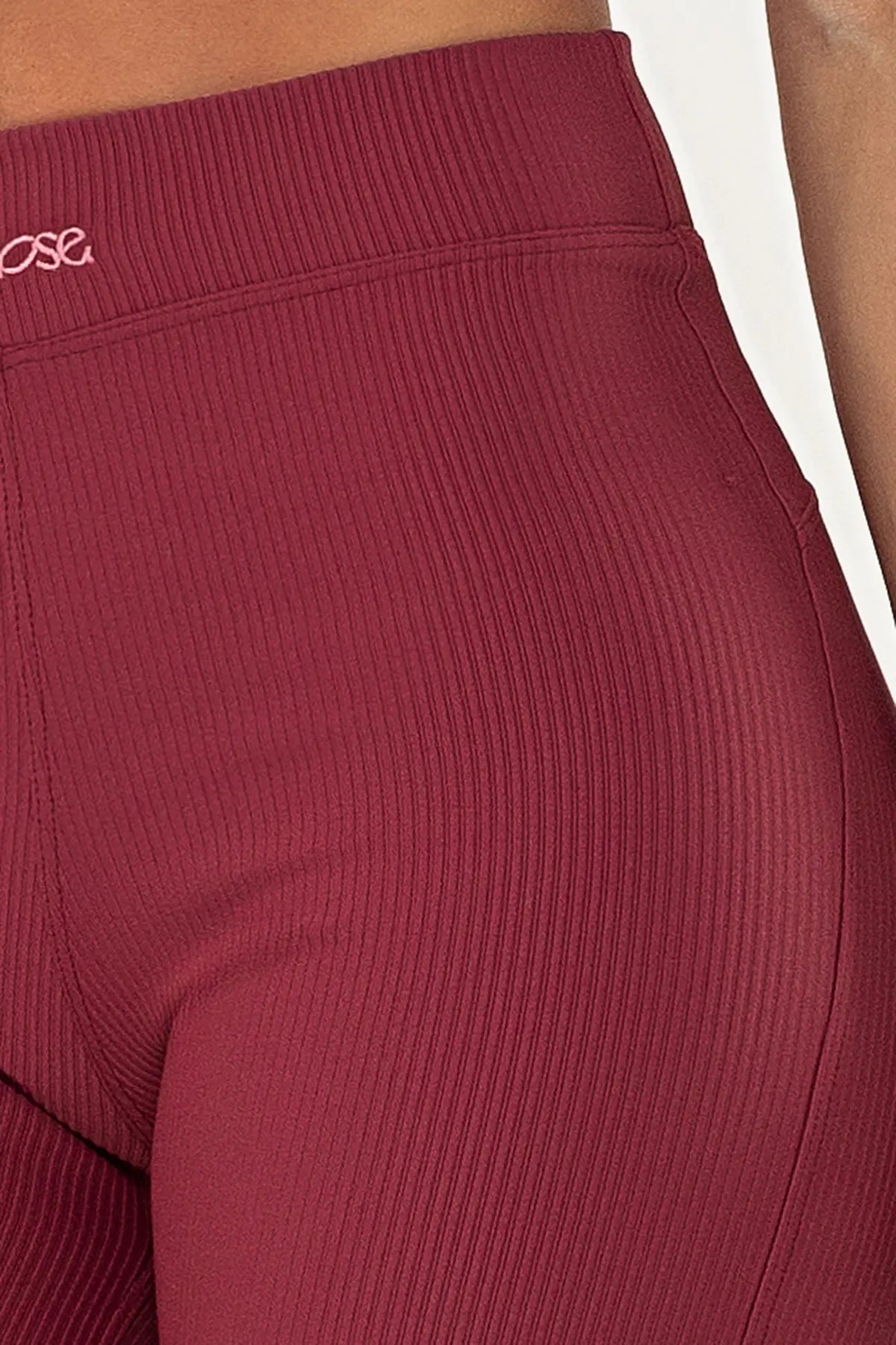 Shorts Peônia Cranberry Canelado — foto 3