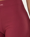 Shorts Peônia Cranberry Canelado — foto 3
