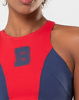 Top Hibisco Vermelho / Azul College — foto 3