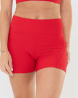 Shorts Lótus 2.0  Vermelho Scarlet Canelado — foto 1