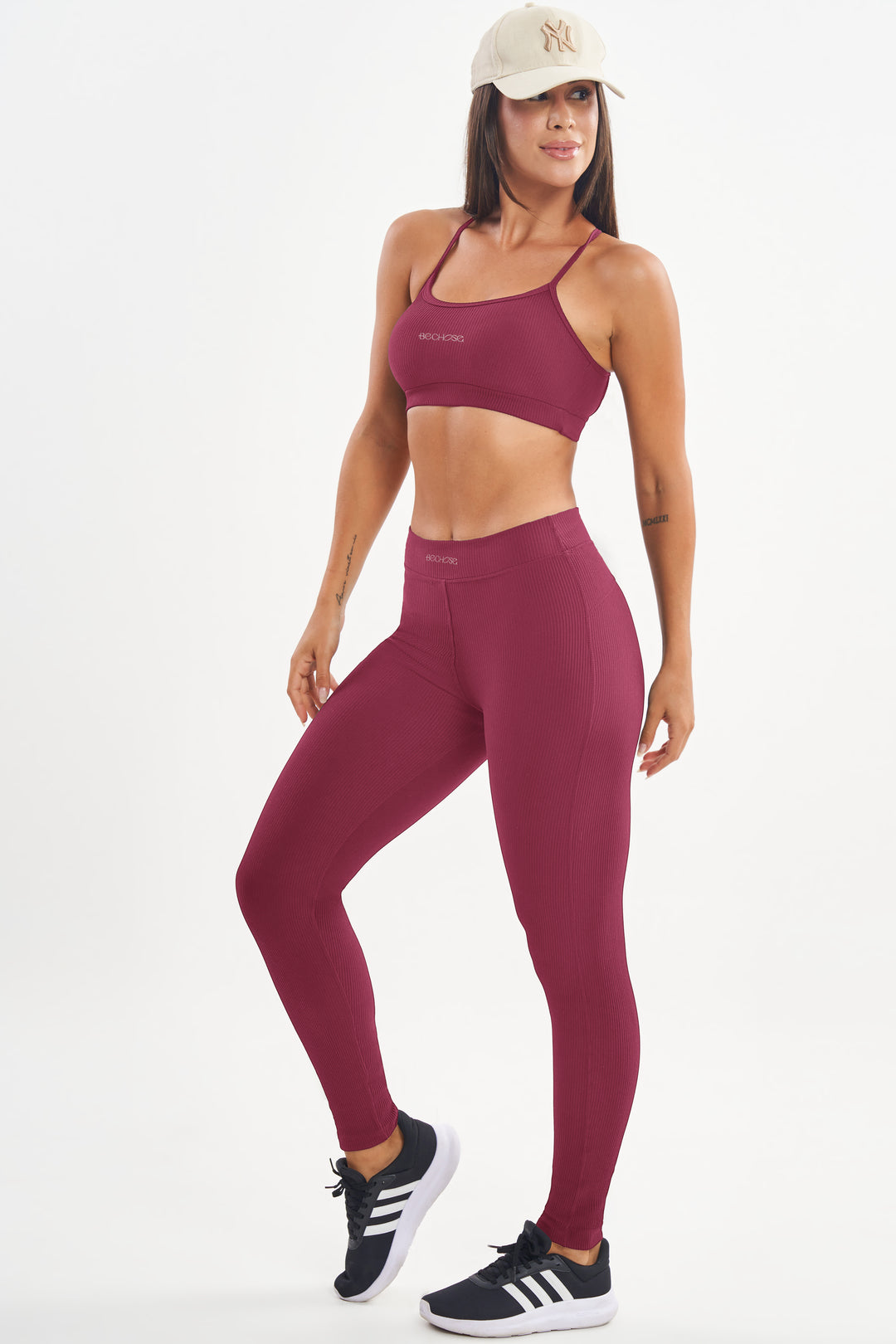 Legging Peônia Cranberry Canelado — foto 4