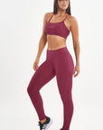 Legging Peônia Cranberry Canelado — foto 4