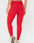Legging Peônia Vermelho Scarlet Canelado — foto 2