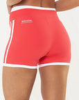 Shorts Dália Vermelho Goiaba / Branco — foto 2