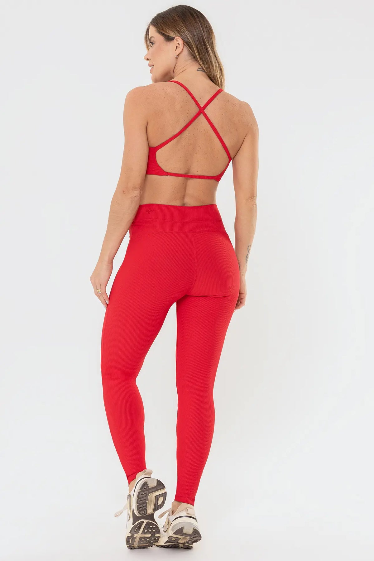 Top Flor Vermelho Scarlet Canelado — foto 7