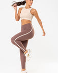 Legging Amarilis Castanho / Cream — foto 5