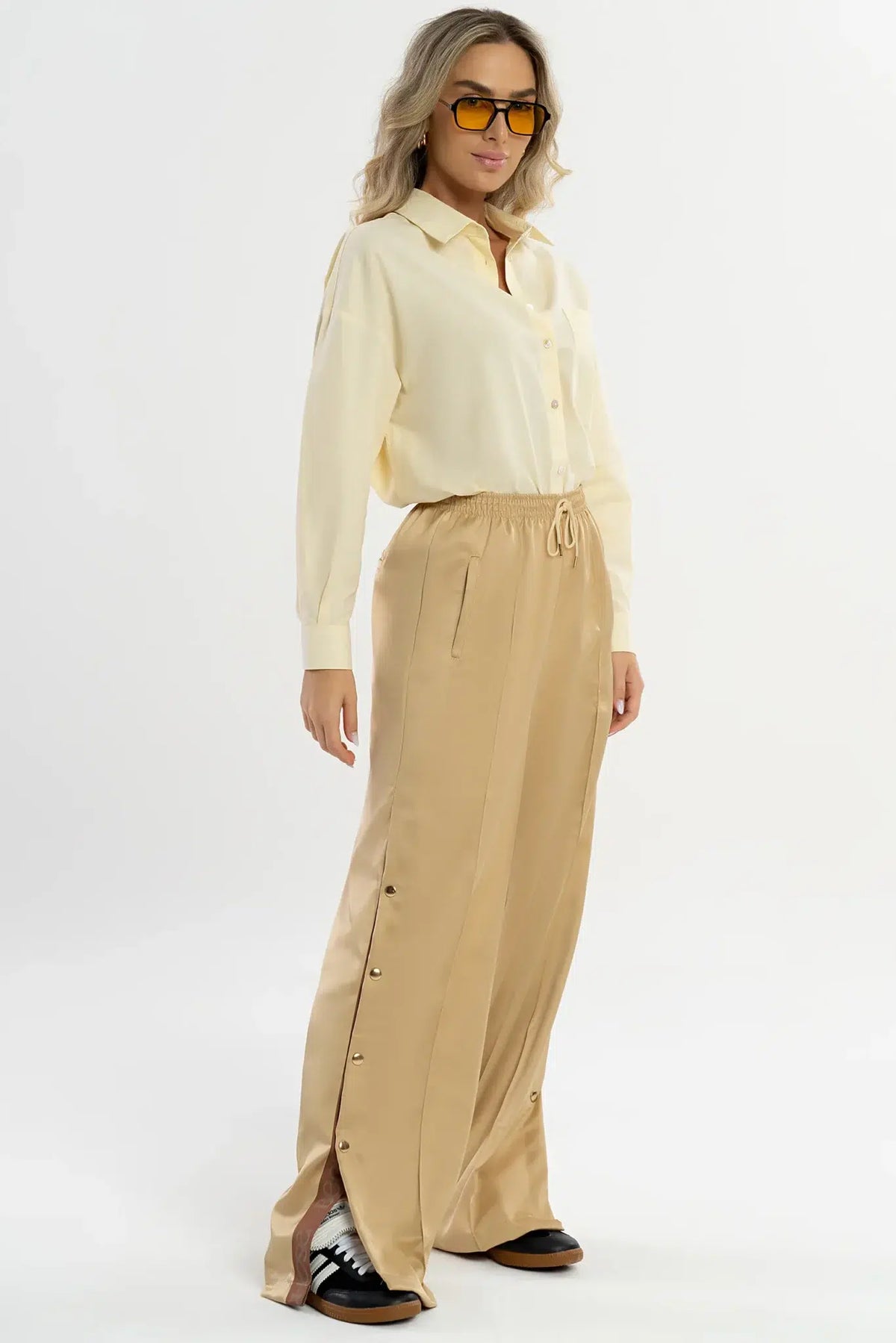 Calça Dália Marfim Acetinado — foto 5