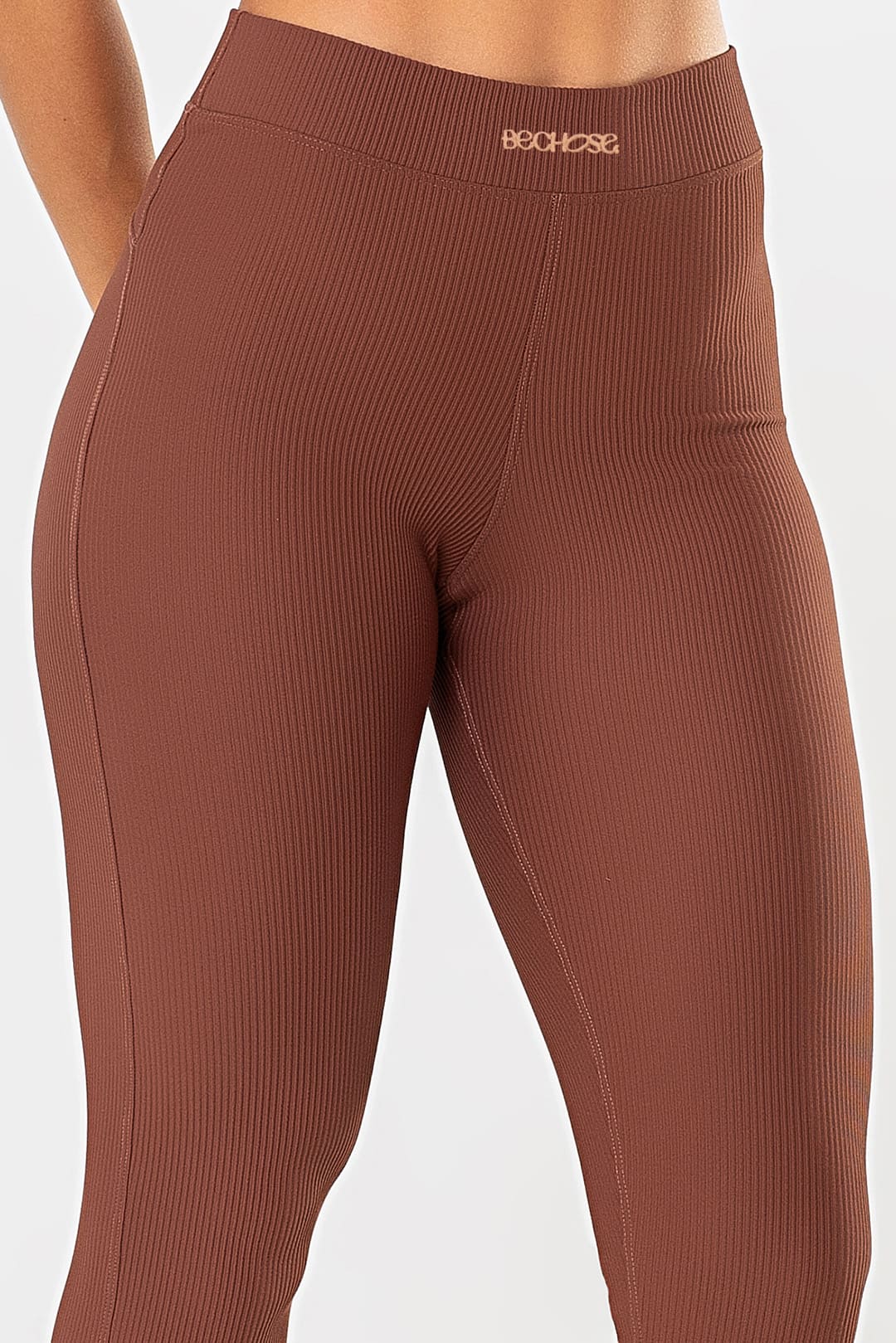 Legging Peonia Marrom Pantone Canelado — foto 3