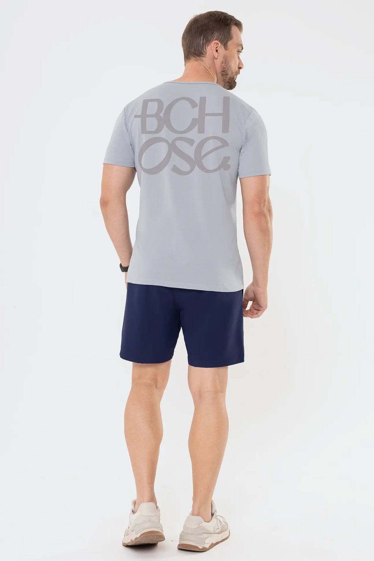 Camiseta Dry Básica Masculina Cinza — foto 6