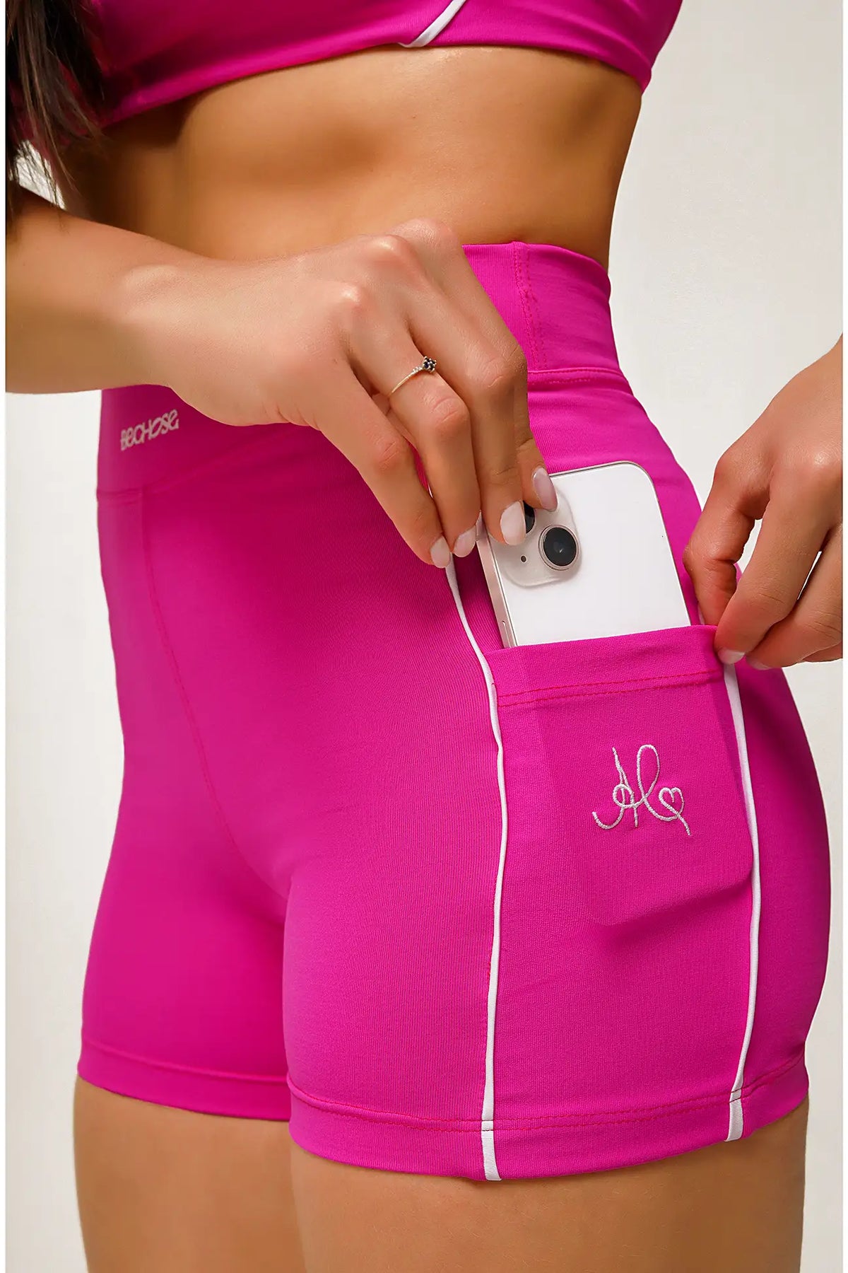 Shorts Aurora Pink / Branco — foto 5