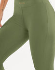 Legging Peonia Verde Croco Canelado — foto 3