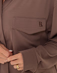Camisa Violeta Marrom — foto 4