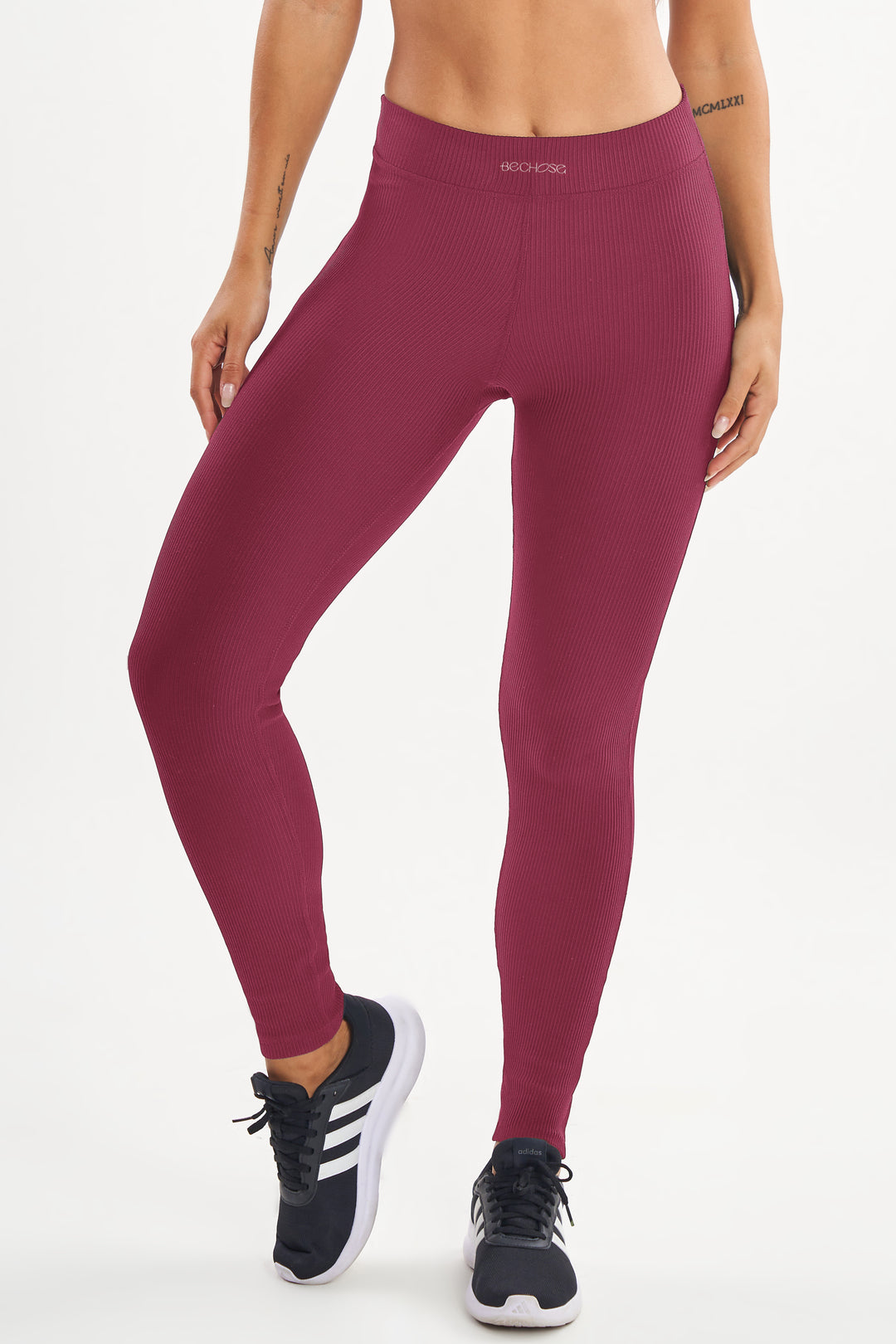 Legging Peônia Cranberry Canelado — foto 1
