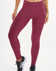 Legging Peônia Cranberry Canelado — foto 1
