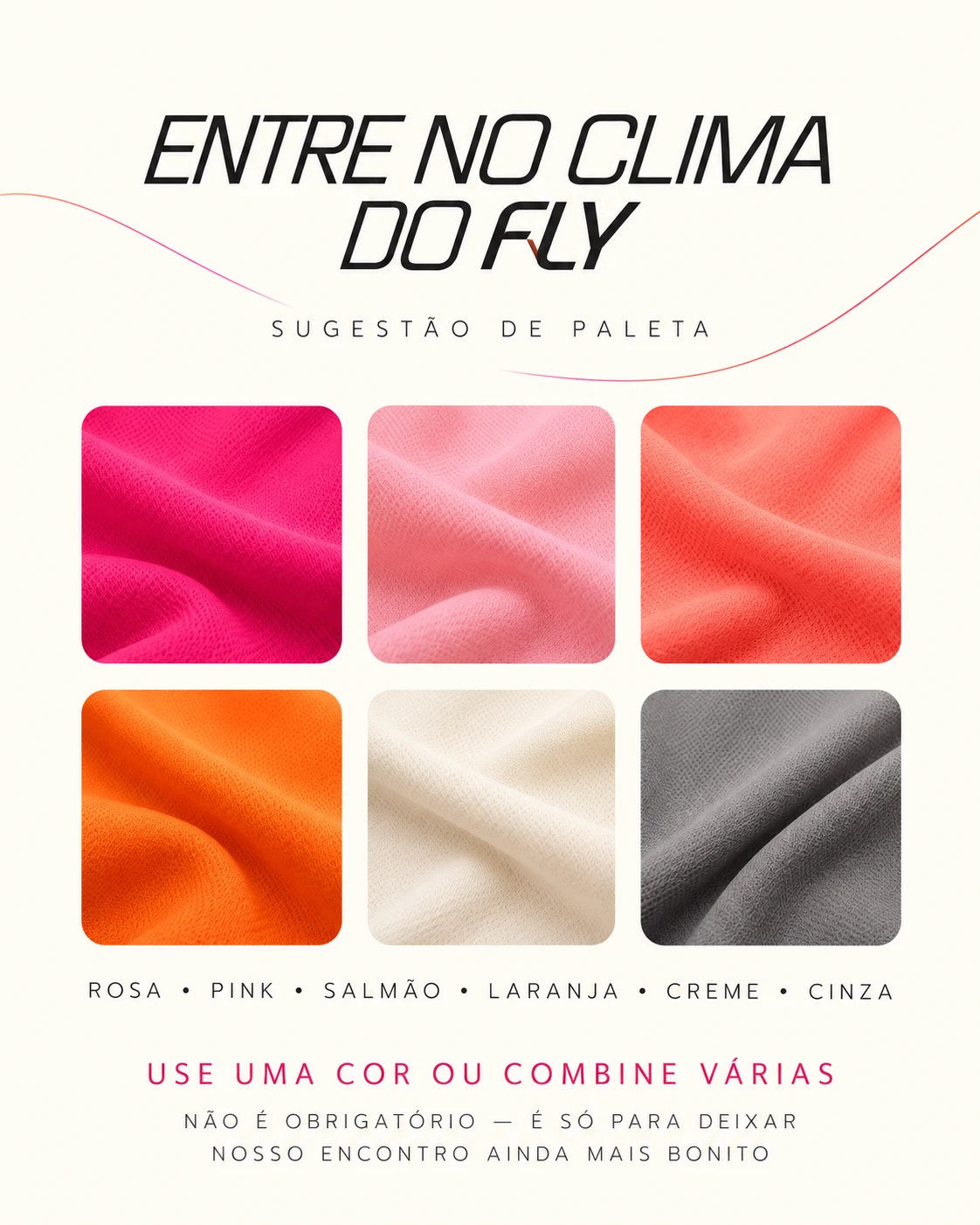 Entre no clima do Fly — sugestão de paleta