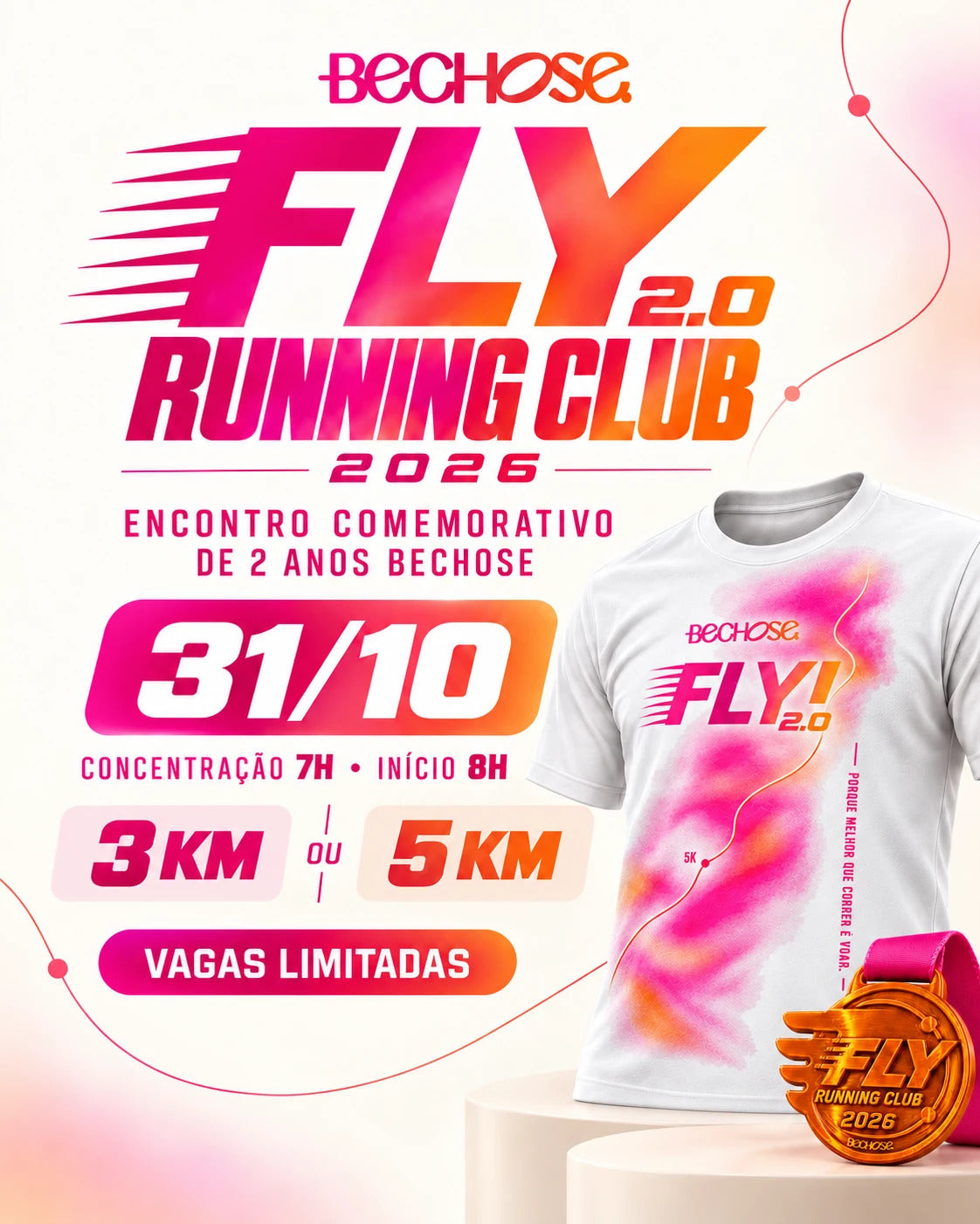 Kit Inscrição Fly Running Club 2.0 - 2026 — Bechose, 31/10