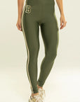 Legging Íris Verde Croco / Cream